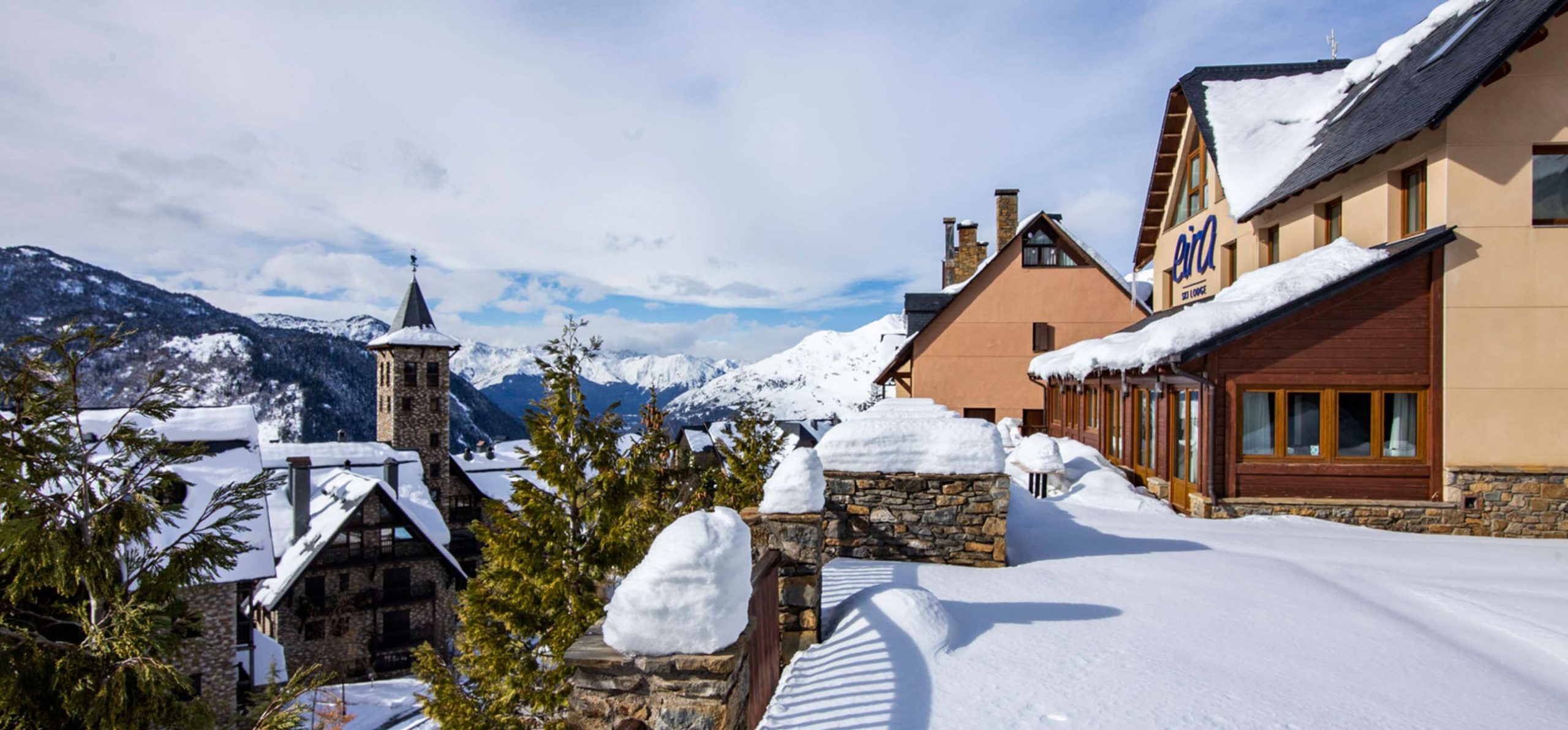 Eira Ski Lodge in the snow