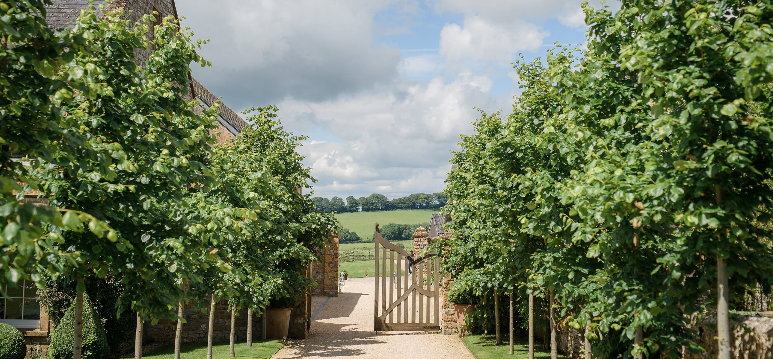 The driveway to Axnoller Farm accomodation