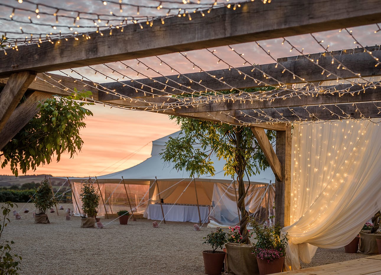 Pergola and tent at Axnoller Farm