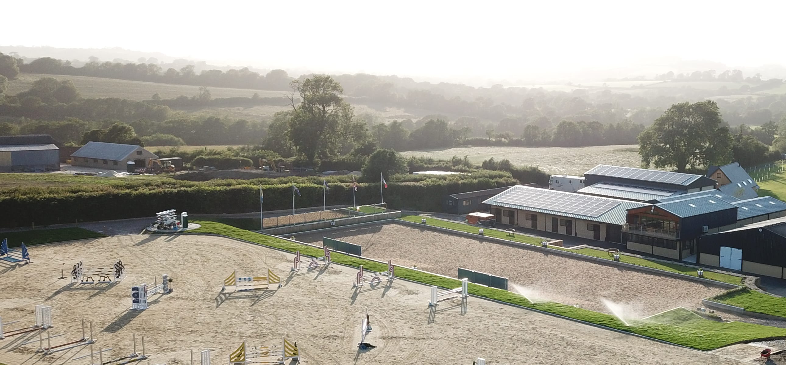 A view across the arena at Chedington Equestrian