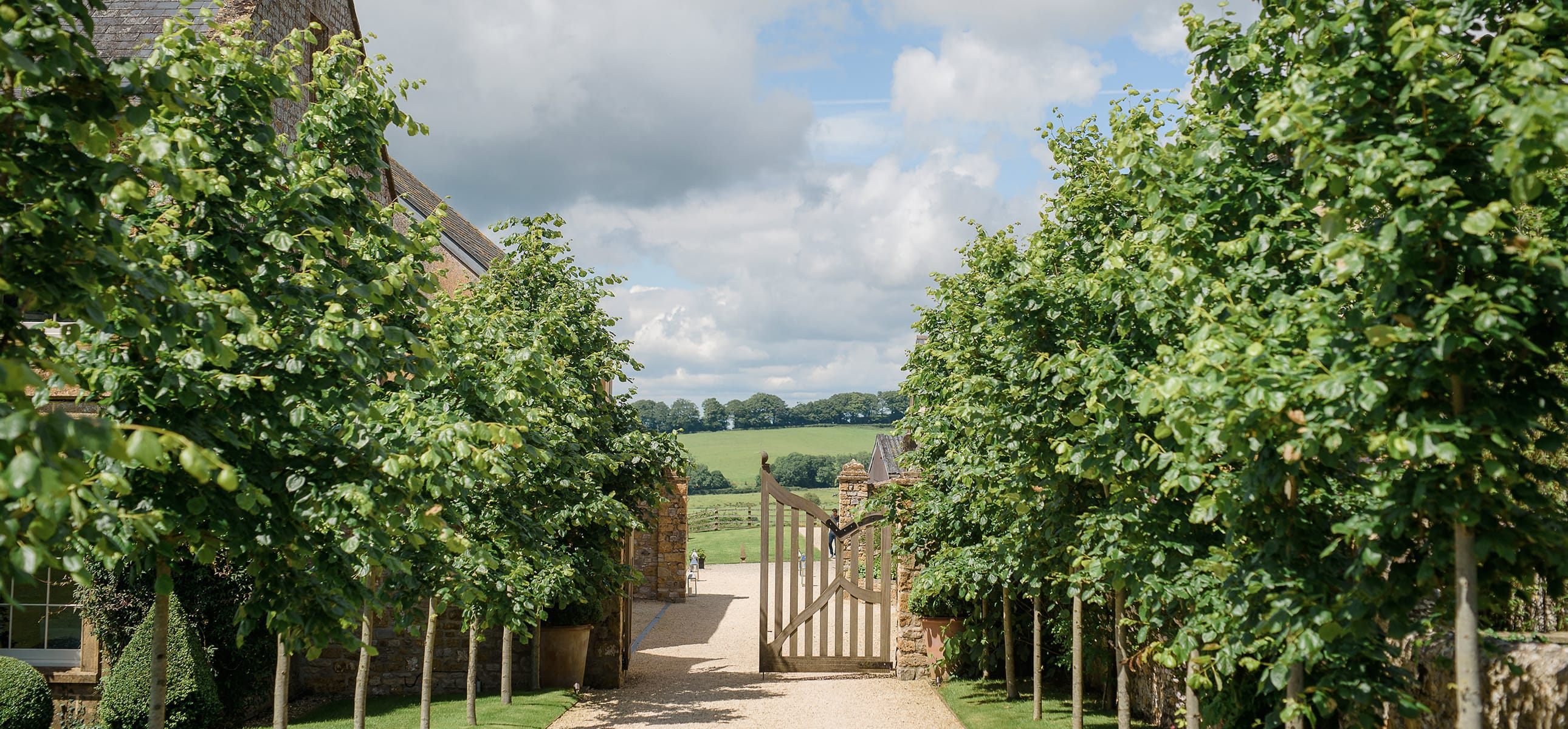 The entrance gate at West Axnoller Farm